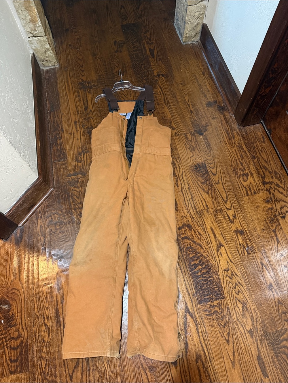 Men's Corduroy Bib Pants in Tan - Work-Ready Comfort